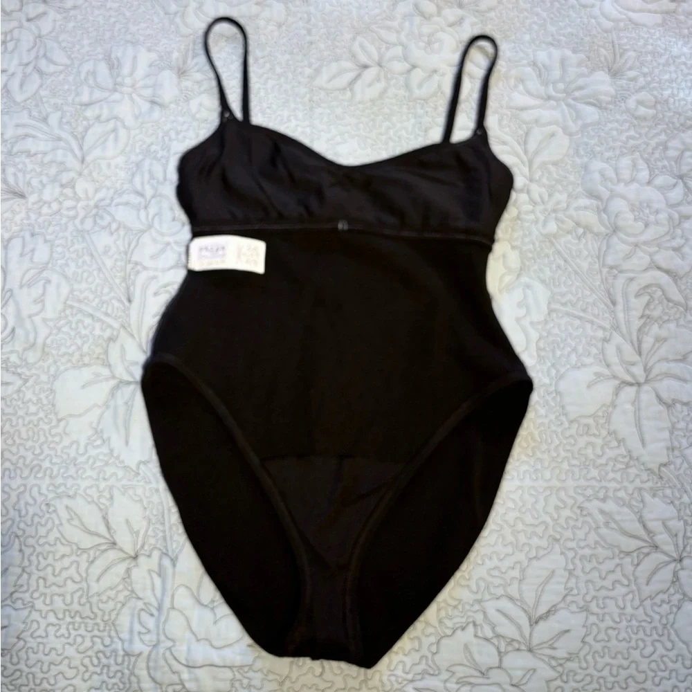 Vintage Oscar de la Renta Black White Bow One Piece Swimsuit Sz 14💛